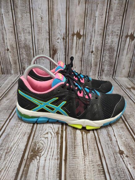 Asics Training Women's Size 7M Black/Teal/Pink Running Athletic Shoes S653J - Picture 4 of 9